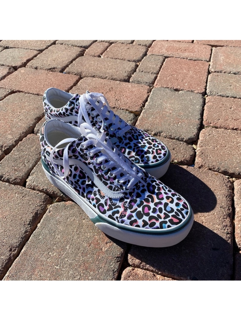 Vans UV Stacked -Leopard Print Platform Sneakers - Multi Pink/Blue